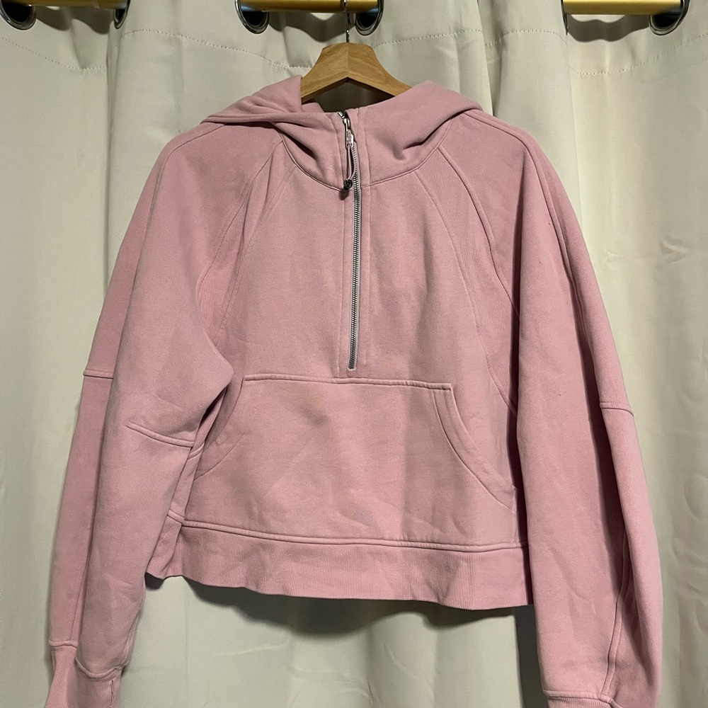Lululemon Pink Half-Zip Scuba Hoodie